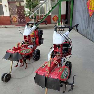 农用大葱生姜开沟培土机 电启动柴油开沟机 多功能覆土起垄机