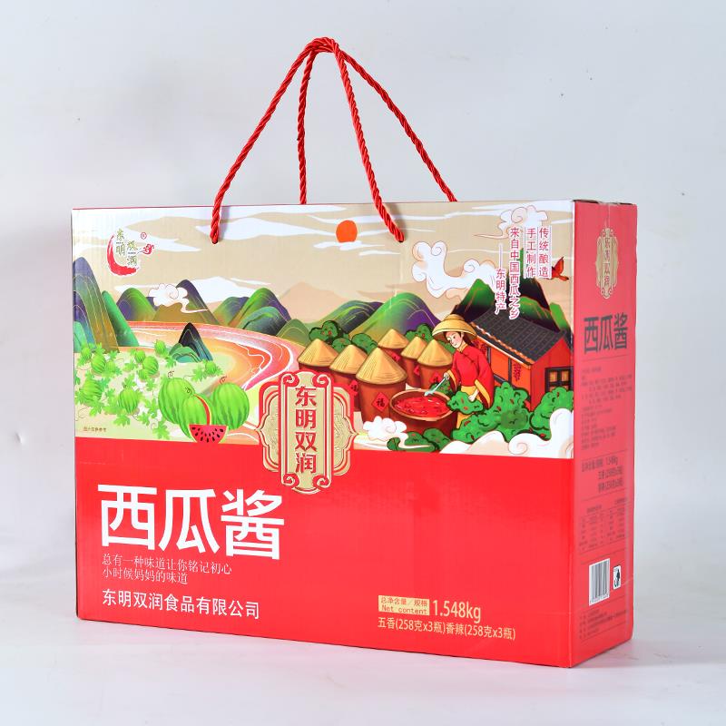 双润西瓜酱菏泽特产传统老式豆酱辣椒黄豆酱农家下饭拌面东明小吃