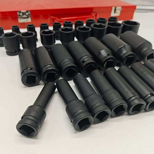 35件小风炮套筒1/2重型加厚加长旋具电动扳手工具六角套筒套装