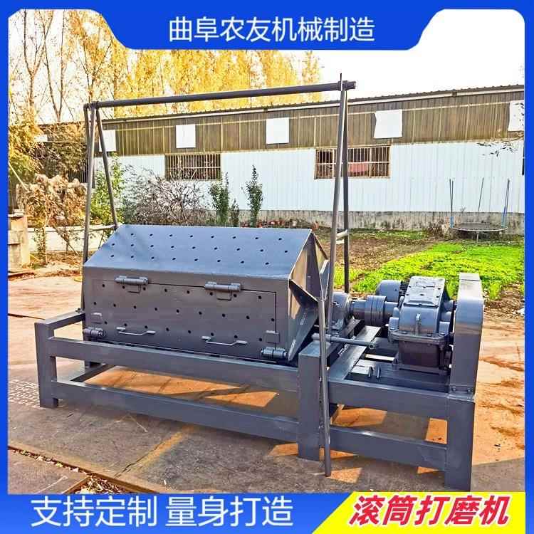 玉石批量打磨滚筒抛光机六角运行平稳除锈机塑料翻新机