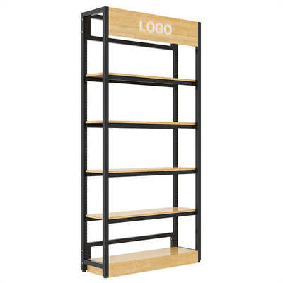 便利店货架置物架钢木超市货架便利店展示柜零食货架展示架中岛柜