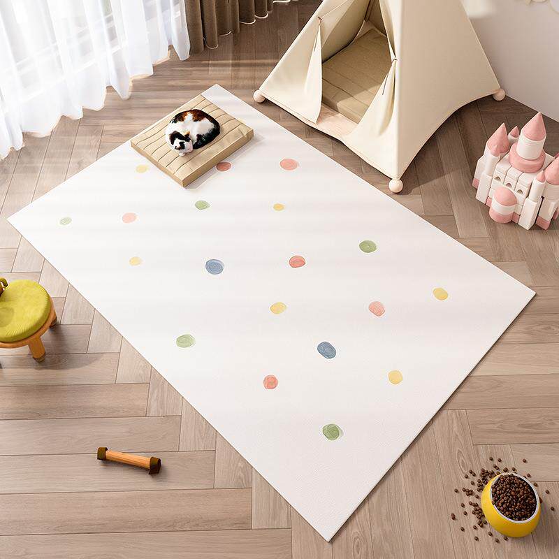 简约卡通PVC地垫一抹净防水地毯宠物防滑耐脏地垫易打理厨房垫