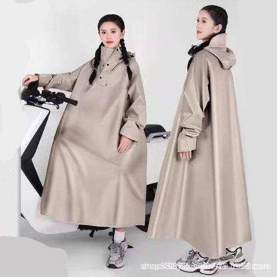 带袖雨衣电动车摩托车男女单人有袖长袖成人加大加厚电车雨披水衣