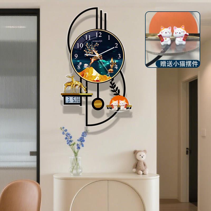 钟表挂钟客厅2025新款高级感创意时钟网红家用钟表餐厅装饰画挂表