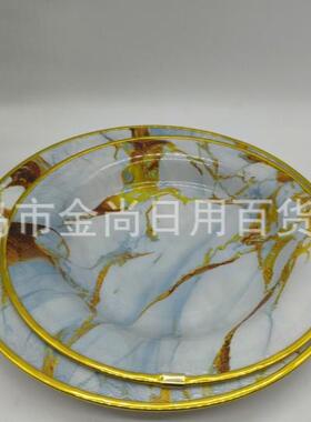 Wholesale of various patterned, gold-rimmed fruit plates for