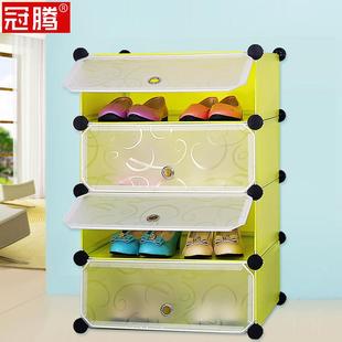 防尘鞋架储鞋柜家用多层简易组装门电梯入口小鞋柜塑料经济型