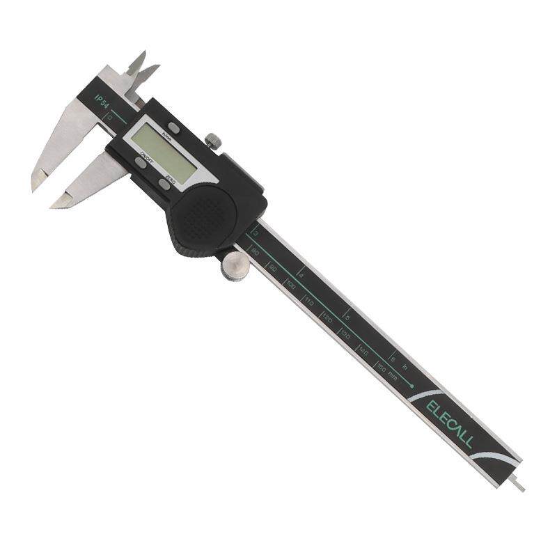 伊莱科0-150mm不锈钢电子数显游标卡尺IP54级专业测量工具150mm