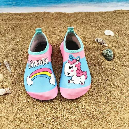 Children's colorful sole beach shoes, anti slip soft sole,