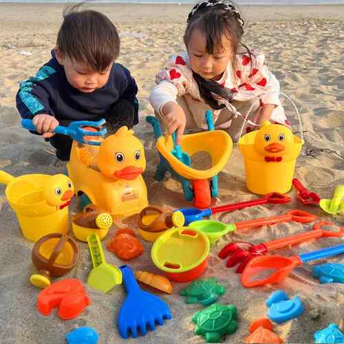 儿童沙滩玩具套装宝宝室内海边挖沙玩沙子挖土工具铲子桶沙漏沙池