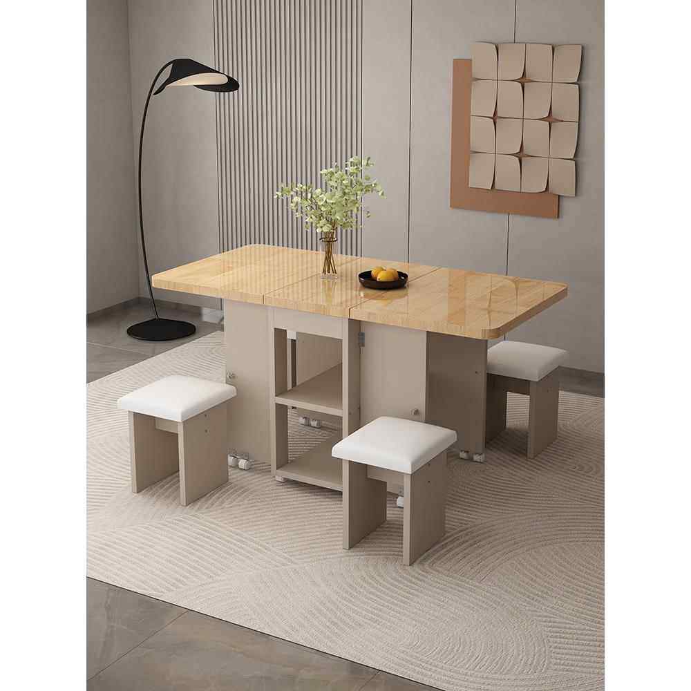 堡讯家用实木桌面折叠餐桌可移动伸缩长方形小户型桌椅组盖布拉车,生活电器,其他生活家电配件,淘宝优惠券,粉丝福利购,淘宝优惠卷