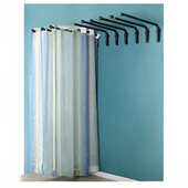 窗帘吊卡样品展示架可移动窗帘挂样摇摆杆上墙软装 布艺挂样