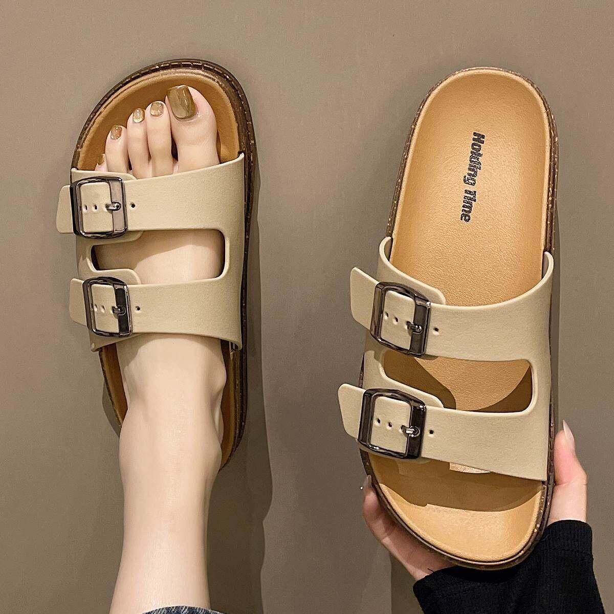 2025新款慵懒拖鞋平底底人字拖birkenstocks沙滩凉鞋为妇女夏季外
