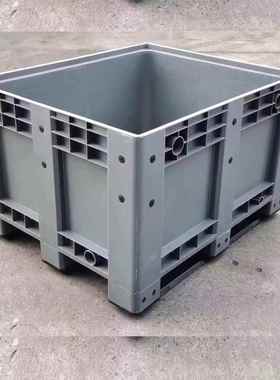 塑LRH胶卡板箱12000*10式0*760板密封箱灰色一体塑料卡箱托盘物流