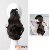 发高马尾短 假发辫子假马尾捆绑式 正品 短马尾梨花卷假马尾绑带式