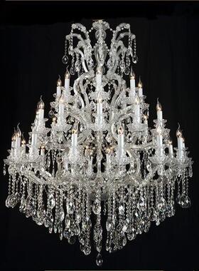 TD0089挑空复式客厅水楼梯晶大吊灯别中墅楼长吊灯欧式楼楼酒店大