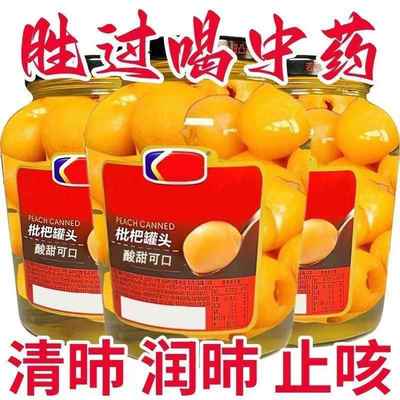福建当季枇杷罐头甘甜多汁即食整箱新鲜水果糖水罐头商用大果