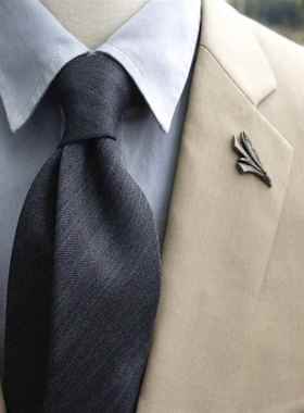 男女休闲韩版精细领带咖色蓝色格纹条纹正装职业面试年会1223w