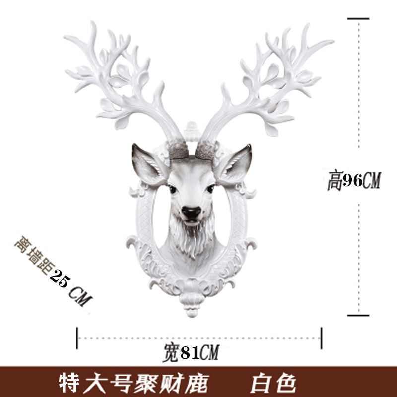 创意装饰立体犕墙3c鹿头客厅招财3仿真犕玄关背景欧式壁挂c鹿酒吧
