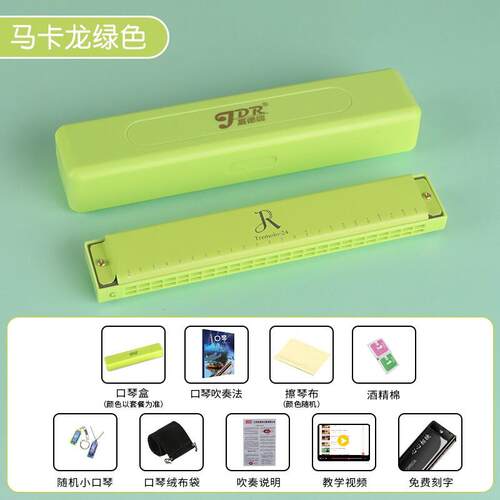 高档正品口琴24复c调初音学者孔学生入门儿童男女自学专口风琴用