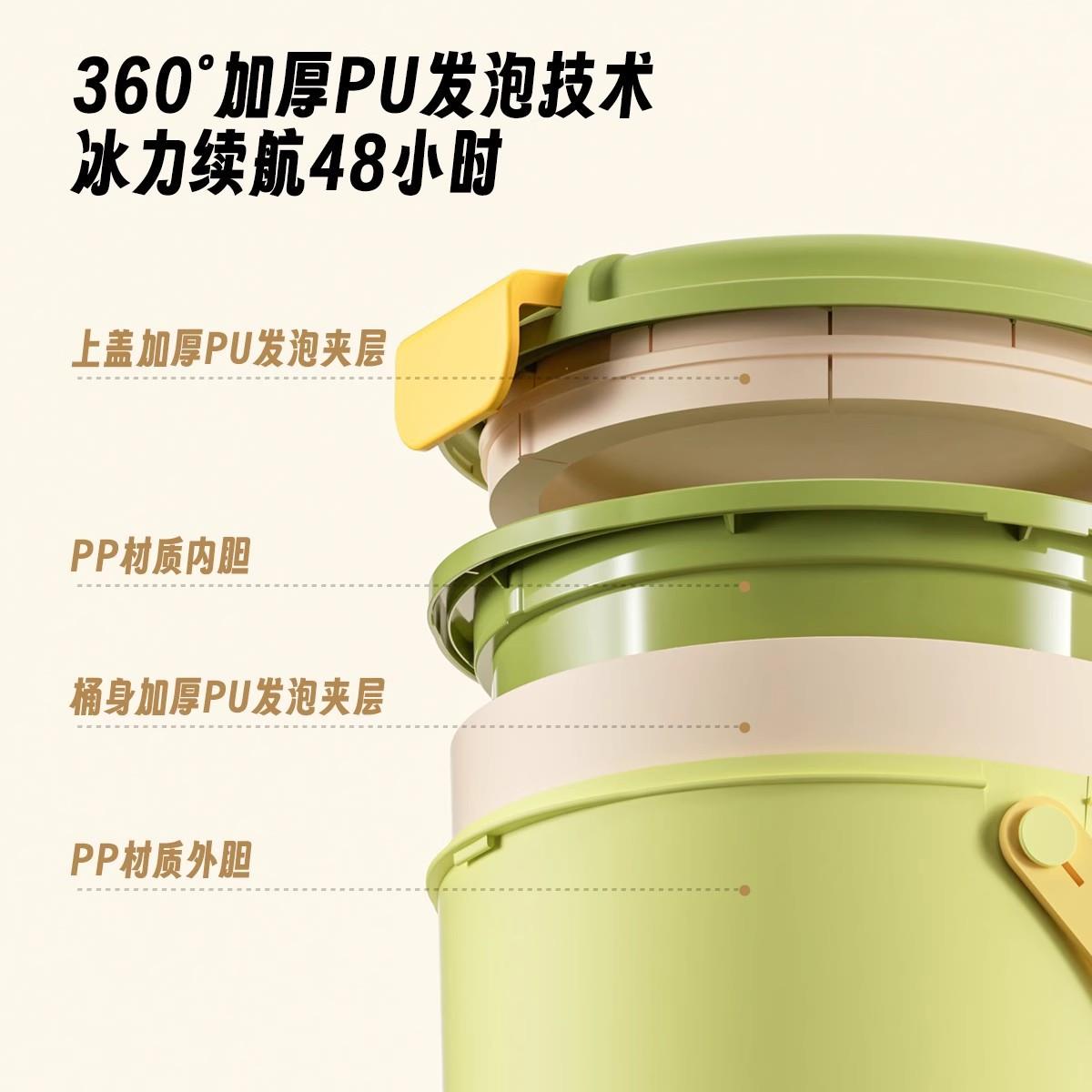 食品级手提冰桶家用冻冰块储存盒制冰模具户外野餐露营保温神器
