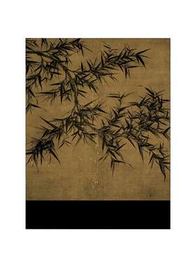 墨竹客厅装饰画中国风书房茶室水墨禅意壁画玄关画中古风装饰画