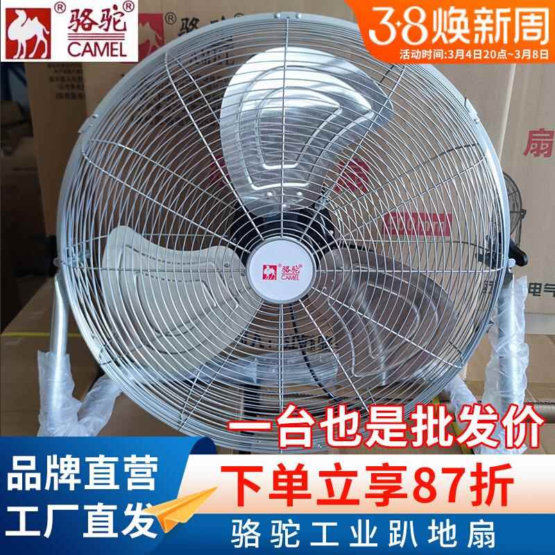 骆驼电风扇趴地扇电扇风扇工业扇落地扇工厂静音家用台式摇头爬地摆件饰品