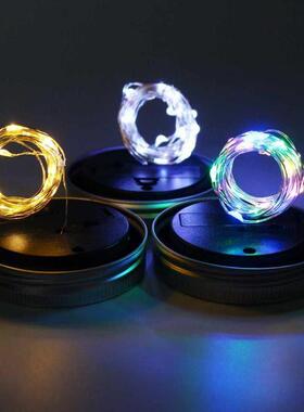 2M Solar Powered Lighting String 20LEDs Mason Jar Lid Insert
