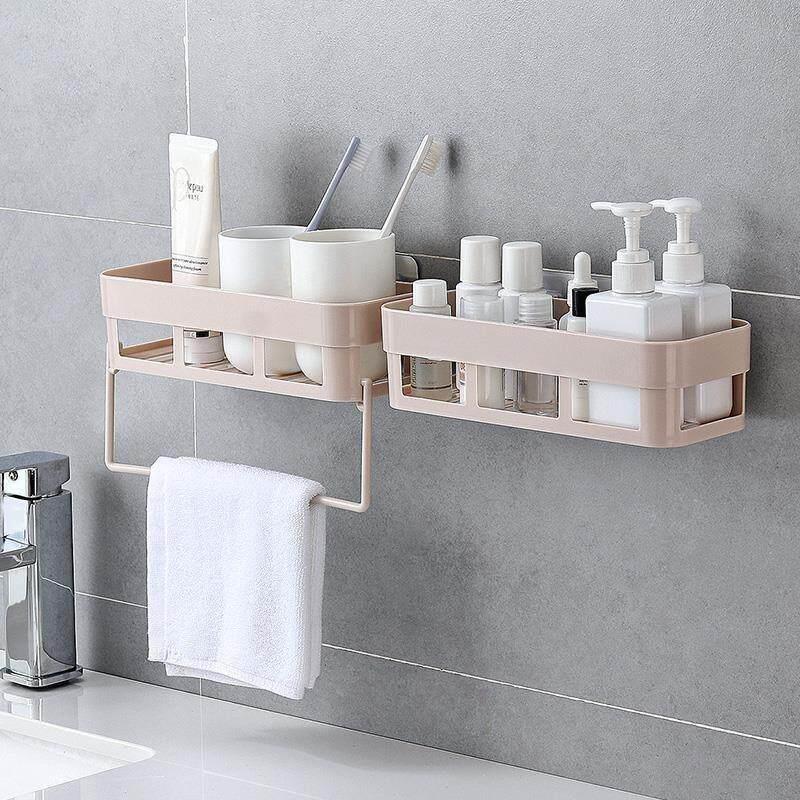 bathroom shelves toilet wall towel rack wash gargle storage