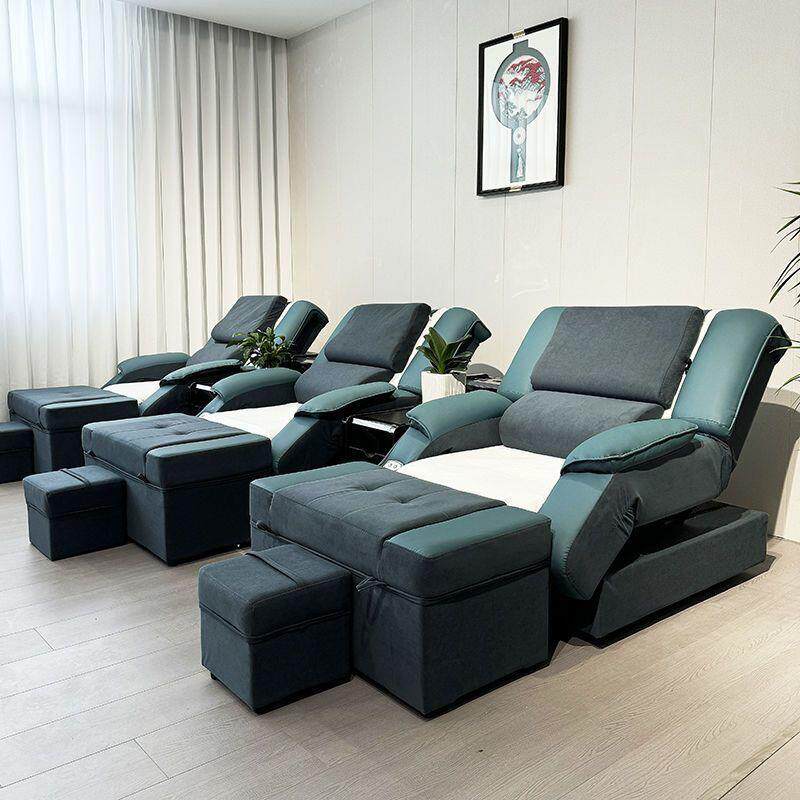 电动足浴沙发足疗床洗脚泡脚采耳休息一体带盆按摩床沙发沐足躺椅