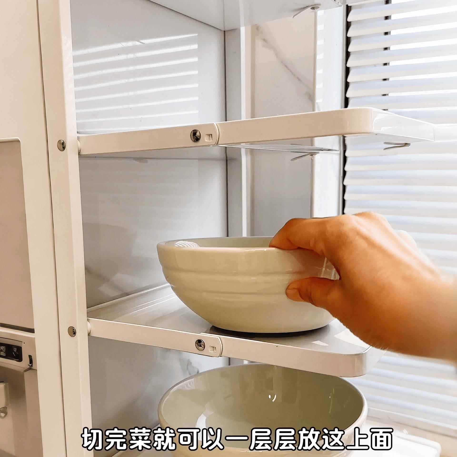 折碟叠靠墙壁上备菜多盘厨房功架能收纳置物多层IKF转角落调味料