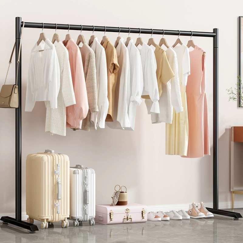 工厂直销晾衣架落地折叠挂衣架杆式升降简易阳台单晒衣架卧室室内