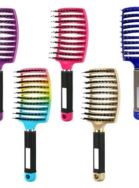 Salon Hairdressing Hair Brush Women Wet Massage Comb Bristle