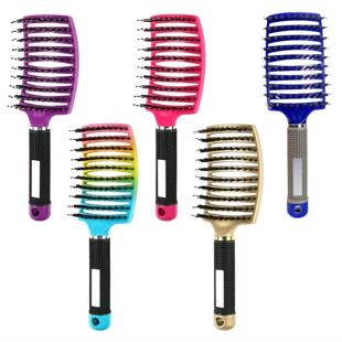 Salon Hairdressing Hair Brush Women Wet Massage Comb Bristle