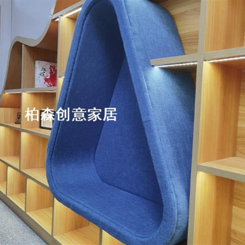 幼儿园组合活动室儿童书柜教室书柜圆形异形满墙书架置物柜阅读室