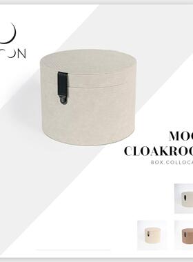 MOON慕空间样板房衣帽间收纳盒摆件收纳桶圆桶展厅装饰品摆设道具