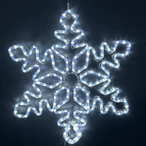 铁艺灯串雪花造型圣诞装饰LED彩虹管铁艺挂件灯