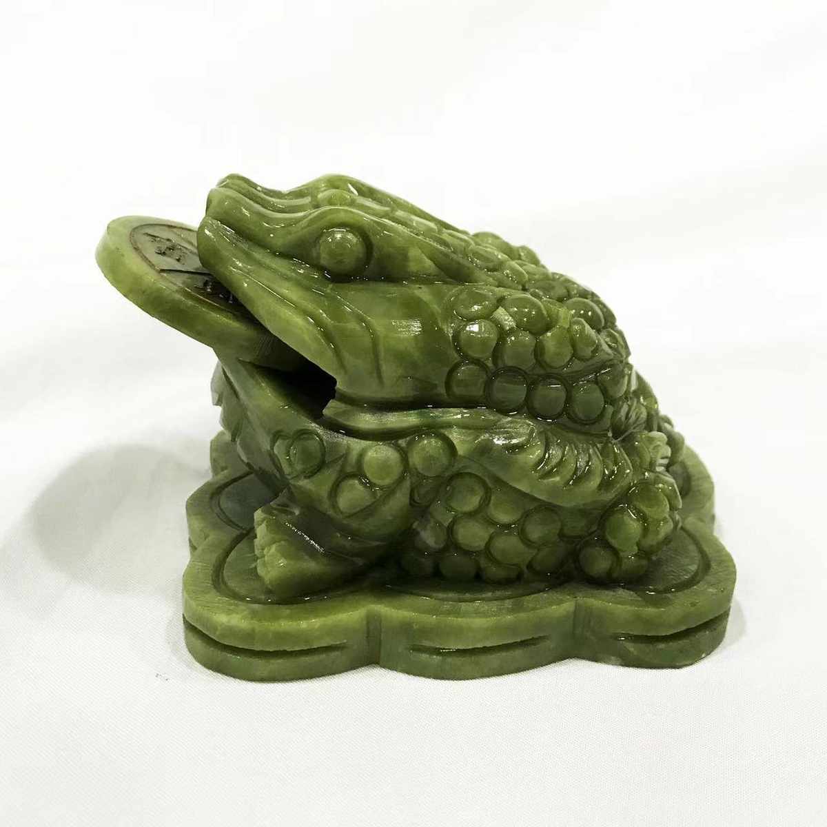 青玉金蟾摆件饰品玉石工艺品三足金蝉金蟾蜍家居装饰工艺品