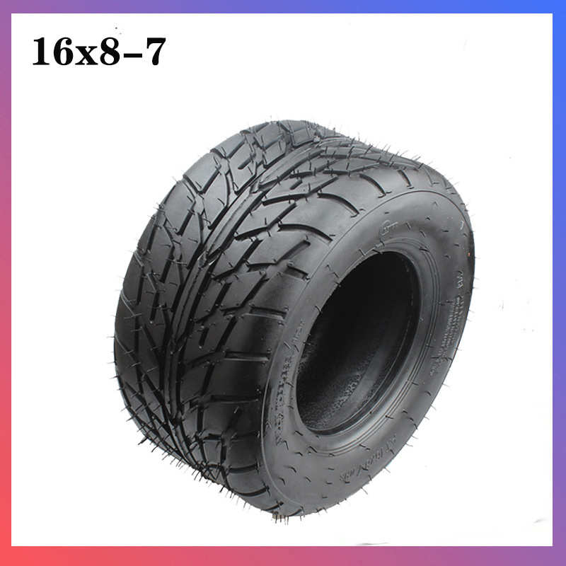 电动车观光车轮胎16x8-7轮胎公路加厚7寸真空胎沙滩车  卡丁车配