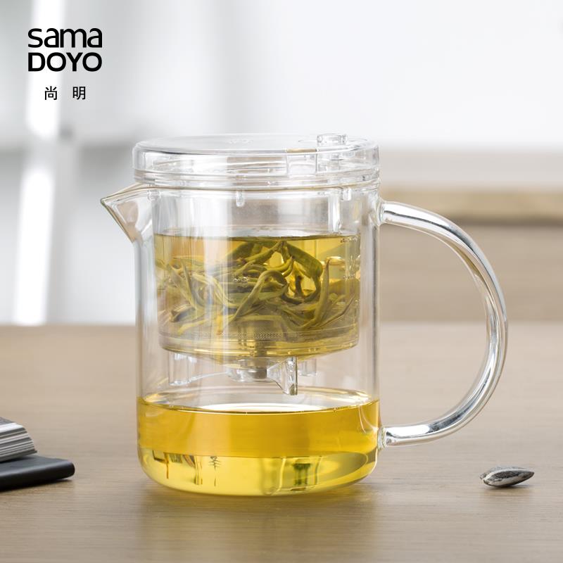 尚明雅杯茶壶,过滤玻璃茶具耐热玻璃茶杯泡茶机Ec-21