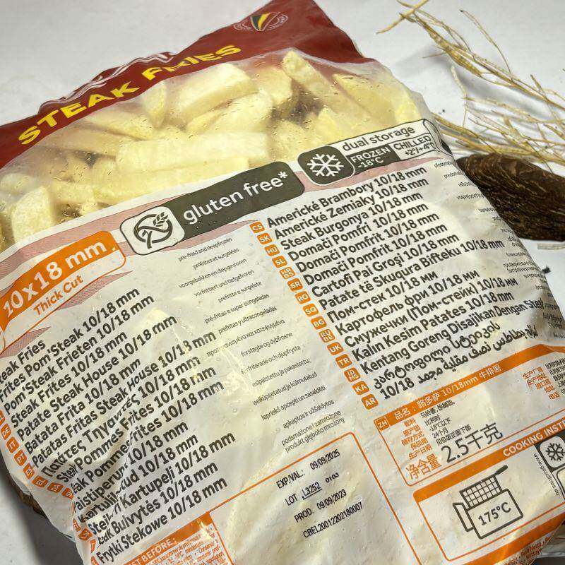 路多萨牛排薯10/18冷冻粗薯Lutosa薯条西餐半成品油炸比利时小吃