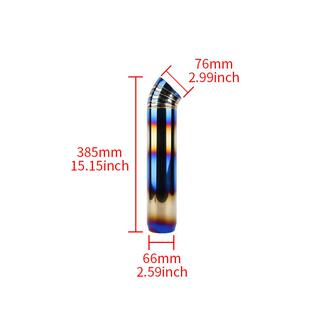 铝合金6排气管7mm装 汽车改尾通用装 烤蓝尾喉喉个性 排气管WNE4