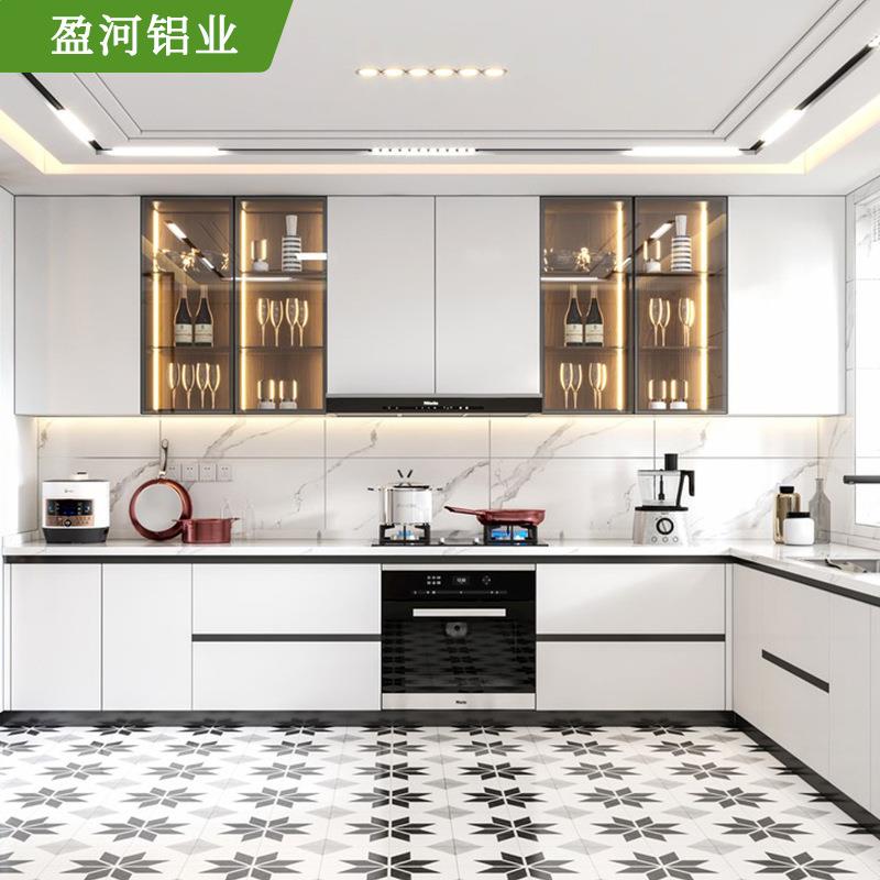 铝合金衣家用卧室简约现代开门靠墙整体一门到衣柜全平屋橱PLD制