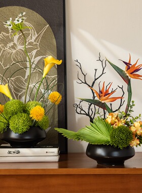 仿真花酒店餐厅会所桌面装饰摆件