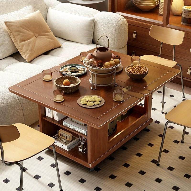 实木茶几小户型客厅沙发边几可移动折叠储物小推车阳台小茶桌带轮,住宅家具,角几/边几,淘宝优惠券,粉丝福利购,淘宝优惠卷