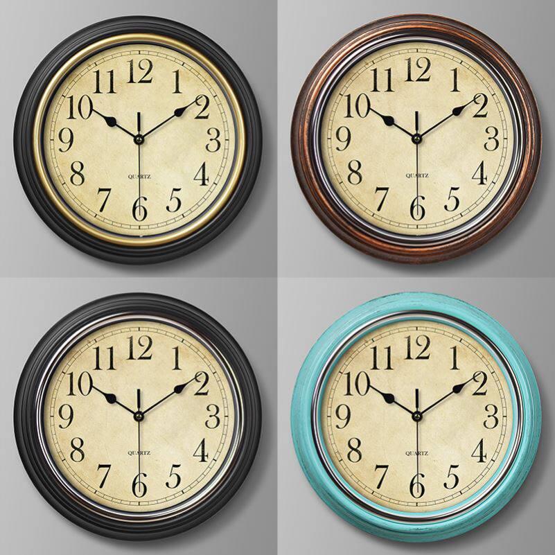 10 inches silent wall clock bedroom living room colorful