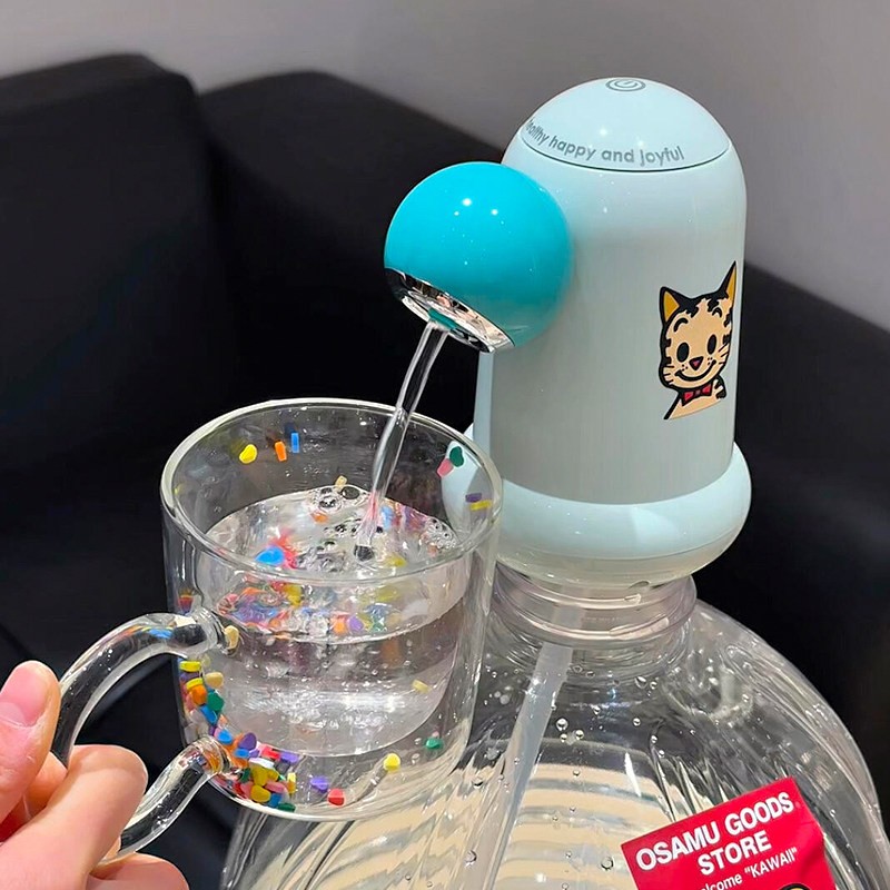 可爱kt猫自动抽水器桶装水神器饮水机桶抽水器压水器抽水泵小型