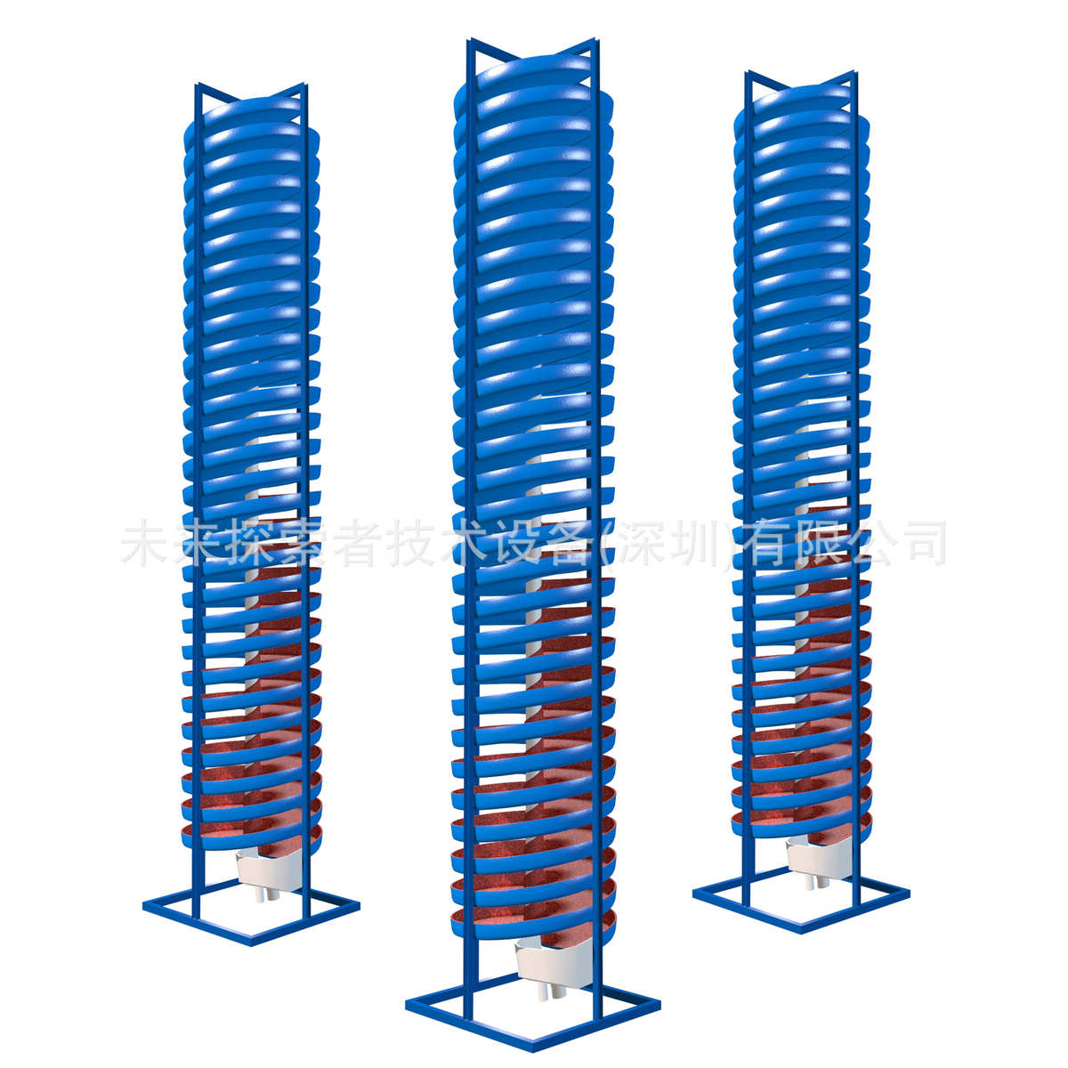 未来可定制-聚氨酯螺旋设备溜槽5ll铬选矿螺旋重选铅锌锰1500钨矿