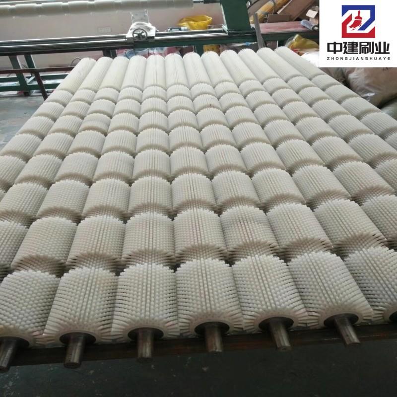 业毛刷辊清扫器毛刷龙毛刷尼滚筒工辊植毛羊毛海鲜清洗辊NQJ工具