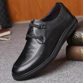 男20233新款 子特休小35 商务男鞋 闲真皮透气鞋 系带男士 高档皮鞋