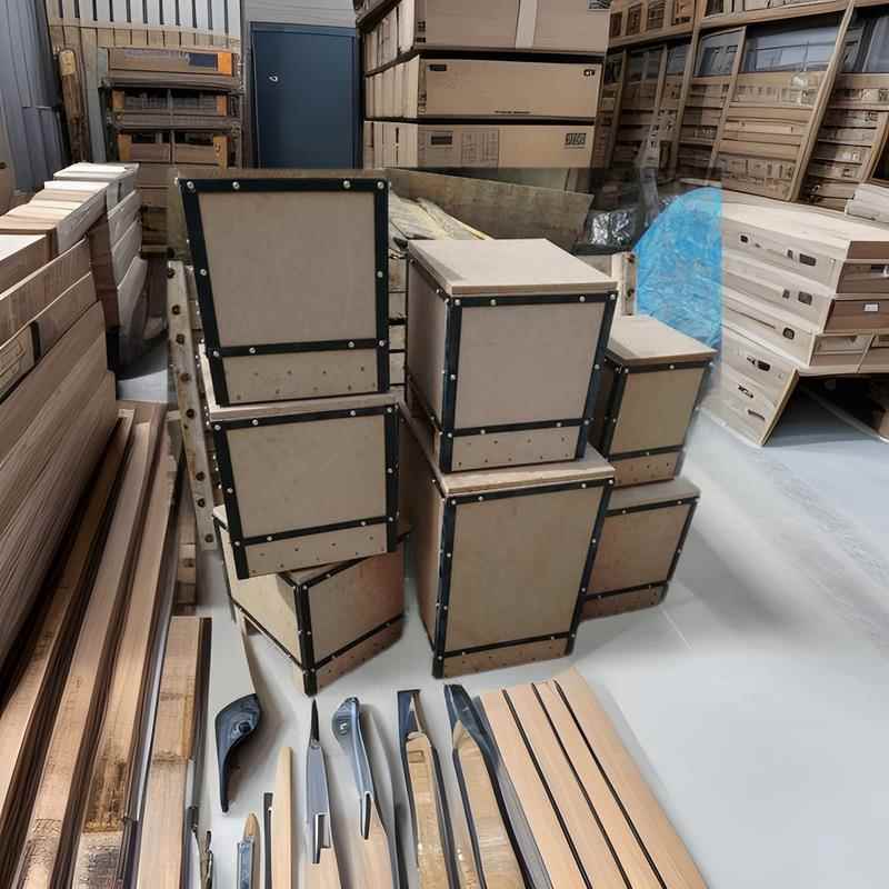 模具木箱定制可拆装出口免熏蒸木箱包装运输周转箱包边钢带箱
